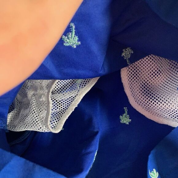 Trunks Surf and Swim Trunks Men's Medium Blue Palm Tree Lined Drawstring - Picture 8 of 10